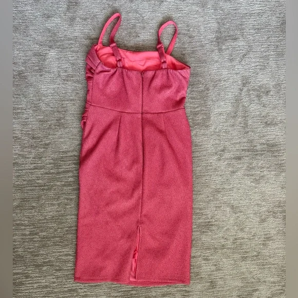 Vixen by Micheline Pitt Jawbreaker Wiggle Pink Lurex Dress - Picture 3 of 6